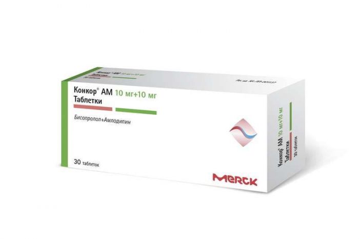 Конкор ам 10мг+10мг 30 шт таблетки