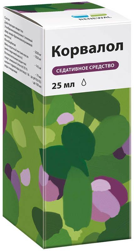 Корвалол реневал 25мл капли для приема внутрь