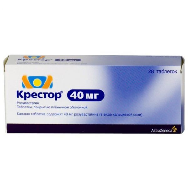 Крестор 40мг 28 шт таблетки покрытые пленочной оболочкой