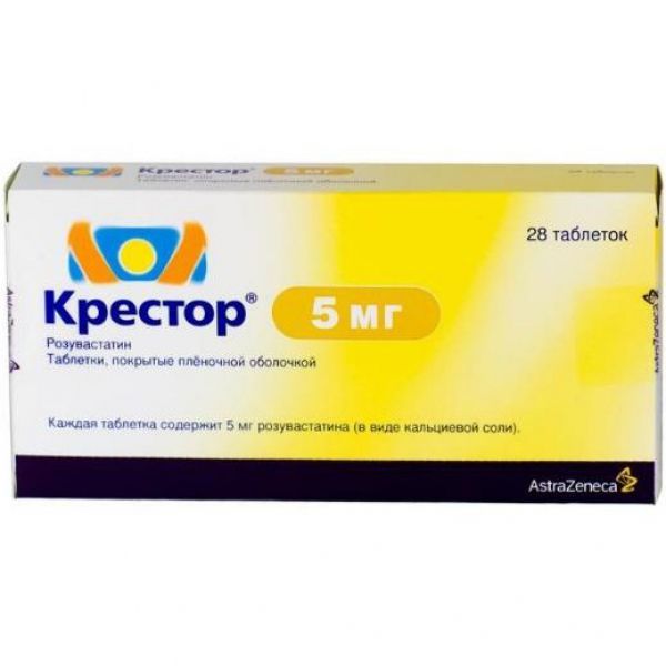 Крестор 5мг 28 шт таблетки покрытые пленочной оболочкой