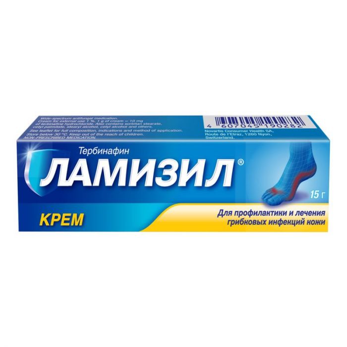 Ламизил крем для лечения грибка стопы, крем 1%, 15г