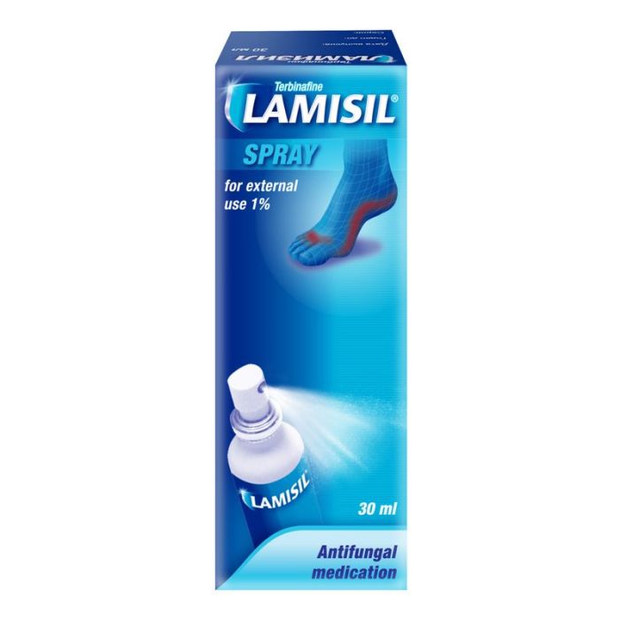 Ламизил спрей для лечения грибка стопы, спрей 1%, 30мл