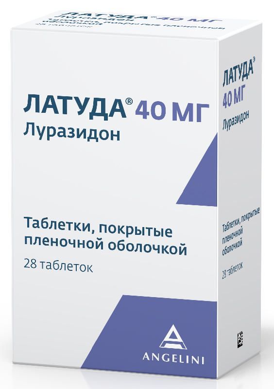 Латуда 40мг 28 шт таблетки покрытые пленочной оболочкой