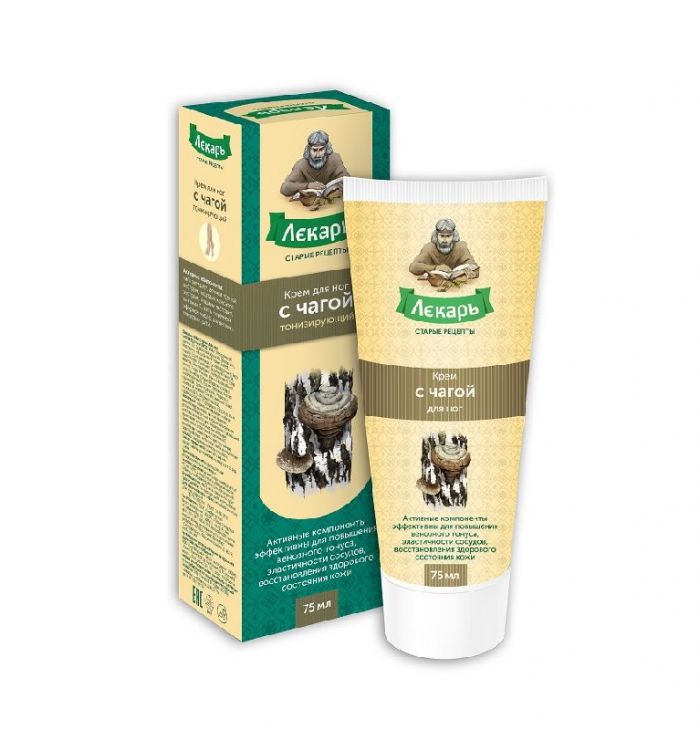 Лекарь крем с чагой для ног 75 мл крем