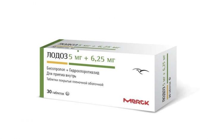 Лодоз 5мг+6,25мг 30 шт таблетки merck sante