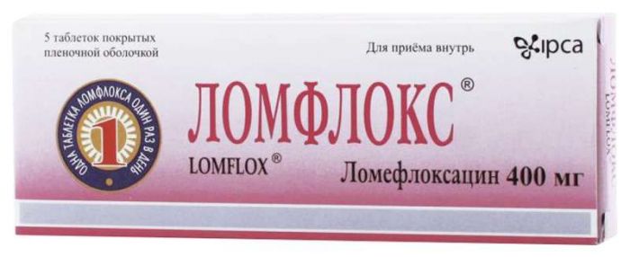 Ломфлокс 400мг 5 шт таблетки покрытые пленочной оболочкой