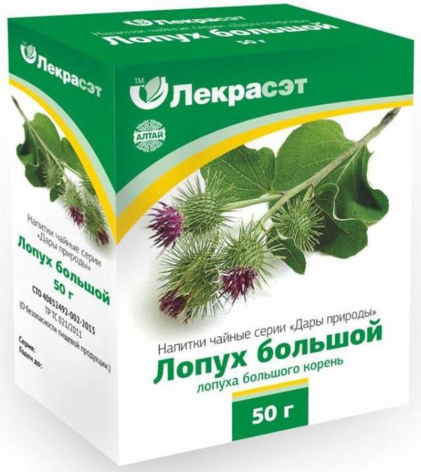 Лопух корень дары природы чайный напиток 50г