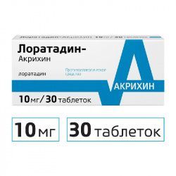 Лоратадин-акрихин 10мг 30 шт таблетки