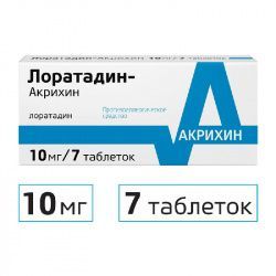 Лоратадин-акрихин 10мг 7 шт таблетки