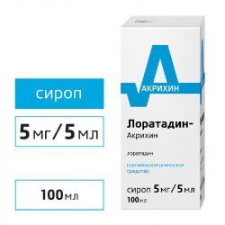Лоратадин-акрихин 5мг/5мл 100мл сироп