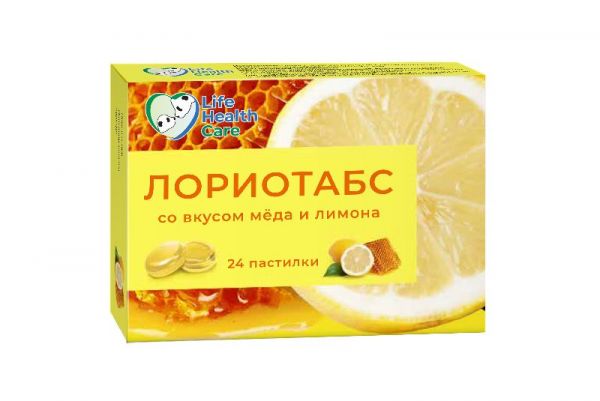 Лориотабс пастилки мед/лимон 2,5г 24 шт