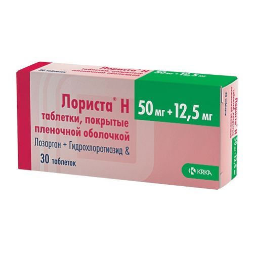 Лориста н 50мг+12,5мг 30 шт таблетки