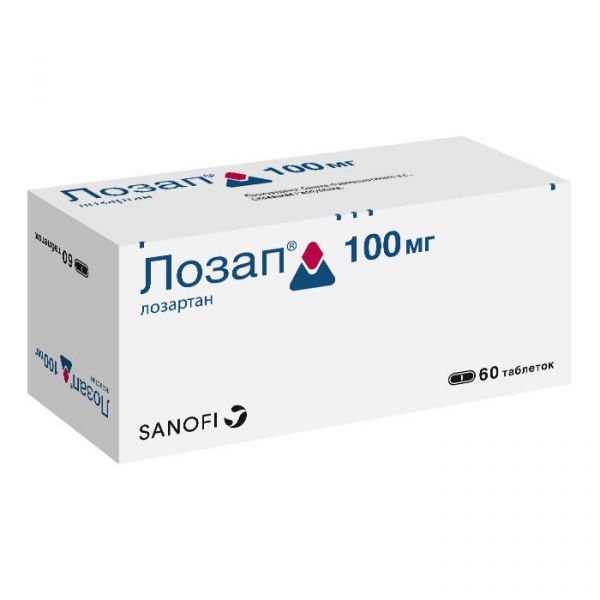 Лозап 100мг 60 шт таблетки покрытые пленочной оболочкой