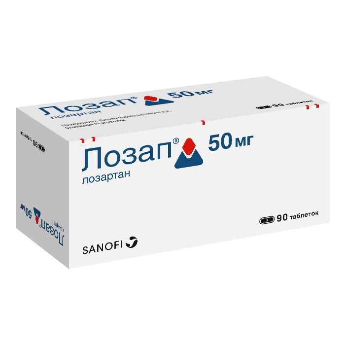 Лозап 50мг 90 шт таблетки покрытые пленочной оболочкой