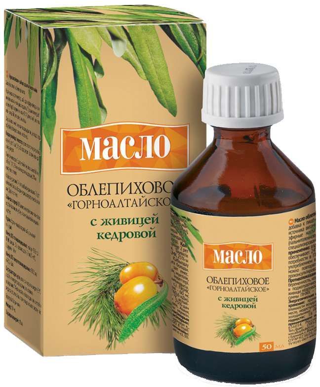 Масло облепиховое с живицей кедровой 100мл алтайский букет