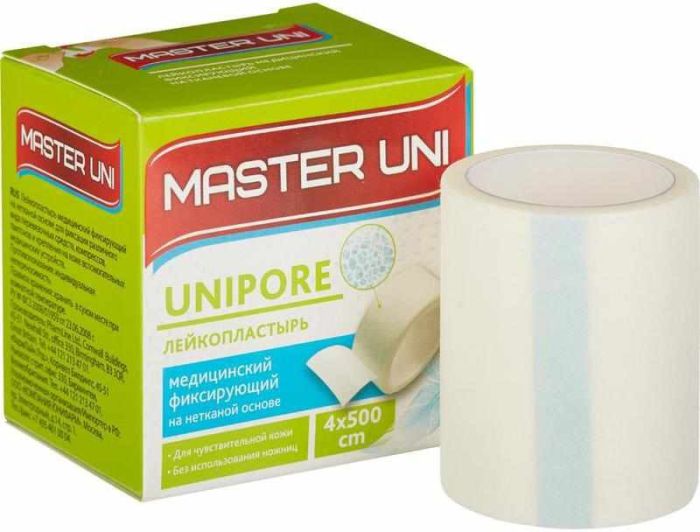 Мастерюни юнипор лейкопластырь 4х500см нетканная основа
