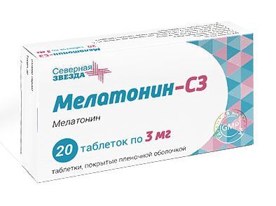 Мелатонин-сз 3мг 20 шт таблетки покрытые пленочной оболочкой