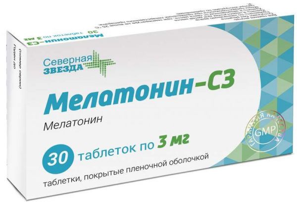Мелатонин-сз 3мг 30 шт таблетки покрытые пленочной оболочкой