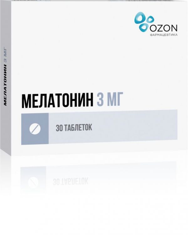 Мелатонин 3мг 30 шт таблетки покрытые пленочной оболочкой
