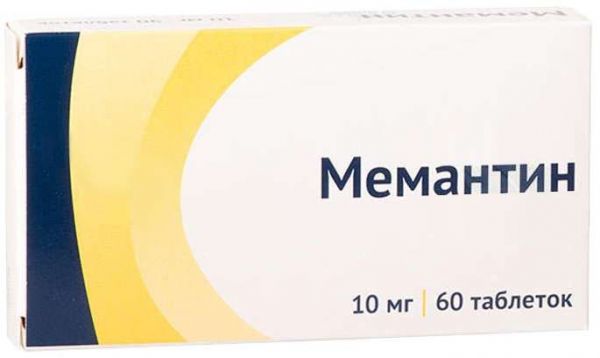 Мемантин 10мг 60 шт таблетки покрытые пленочной оболочкой