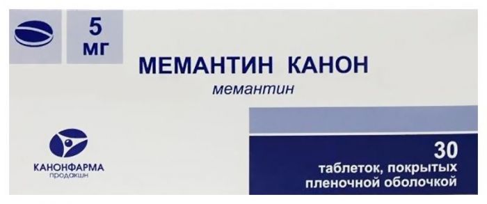 Мемантин канон 5мг 30 шт таблетки покрытые пленочной оболочкой