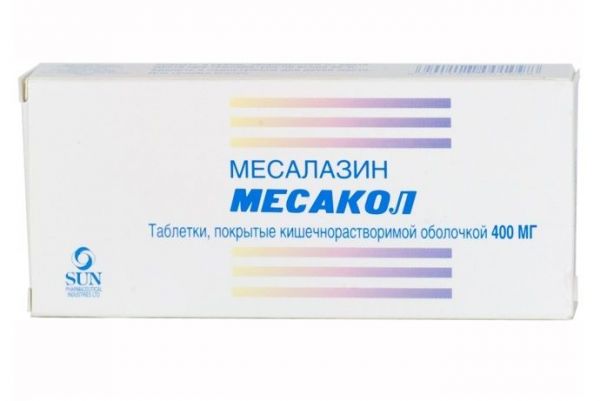 Месакол 400мг 50 шт таблетки покрытые кишечнорастворимой оболочкой