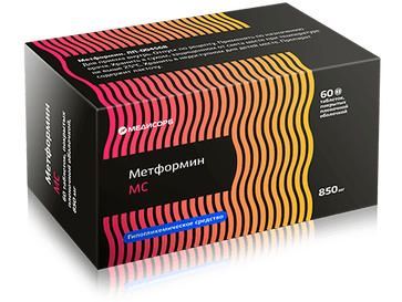Метформин мс 850мг 60 шт таблетки покрытые пленочной оболочкой