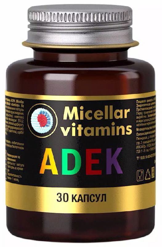 Мицеллированные витамины адек капсулы 600мг 30 шт