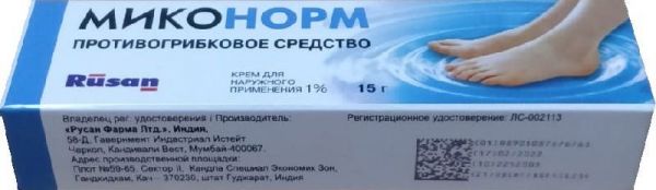 Миконорм 1% 15г крем rusan pharma
