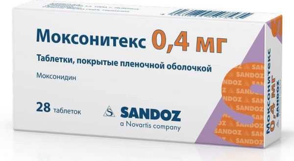 Моксонитекс 0,4мг 28 шт таблетки