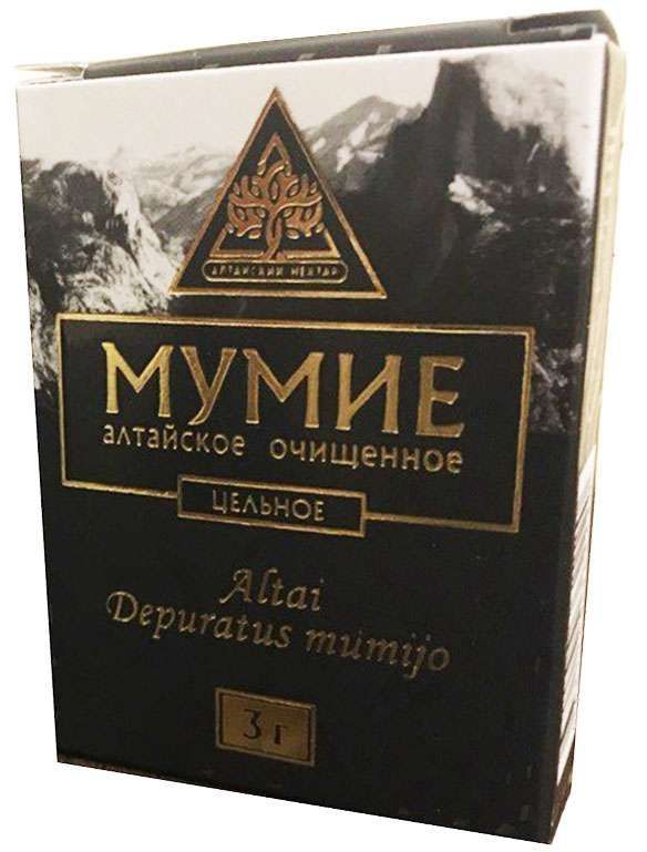 Мумие алтайское очищенное цельное 3г