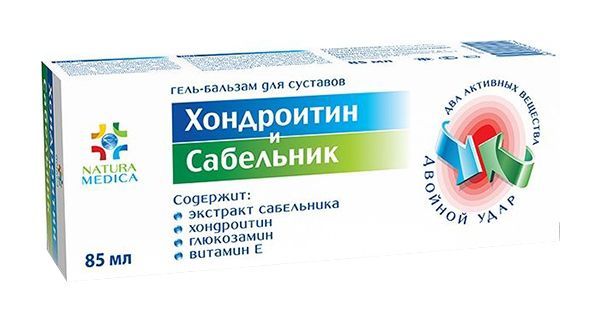 Натура медика хондроитин и сабельник гель-бальзам 85мл твинс тэк