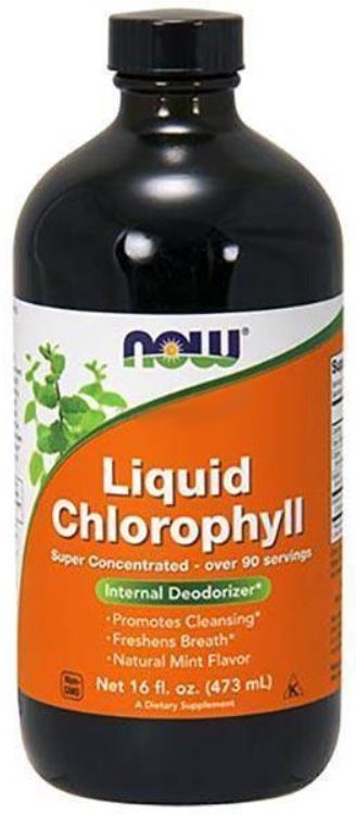 Нау фудс хлорофилл жидкий мятный вкус 473мл