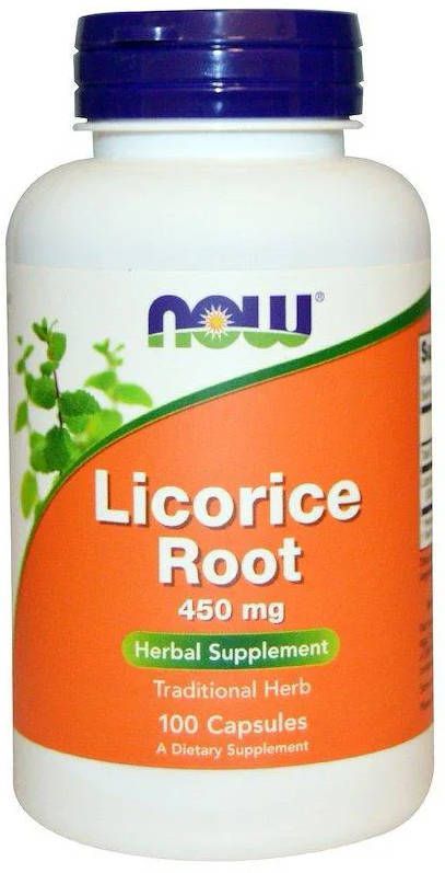 Нау фудс корень солодки капсулы 450мг 100 шт