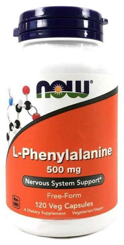 Нау фудс l-фенилаланин капсулы 500мг 120 шт