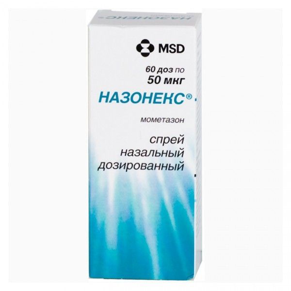 Назонекс 50мкг/доза 60доз спрей назальный дозированный