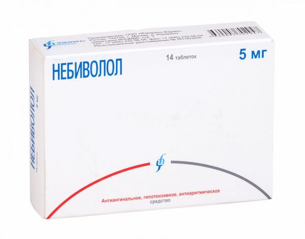 Небиволол 5мг 14 шт таблетки