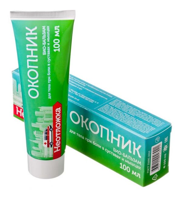 Неотложка окопник био-бальзам при болях в суставах и мыщцах 100мл твинс тэк