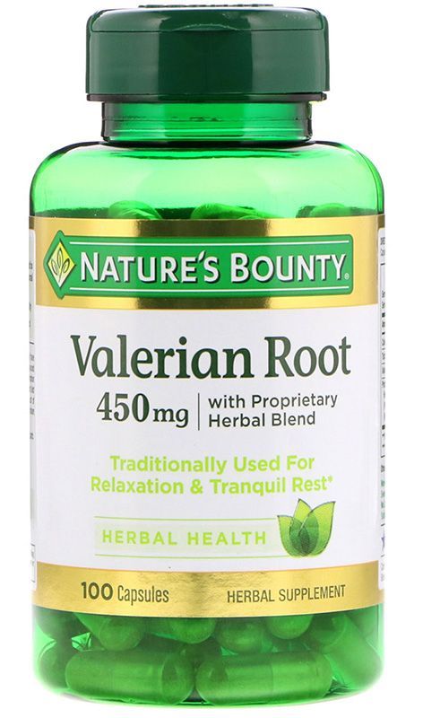 Нэйчес баунти капсулы 450мг корень валерианы 100 шт