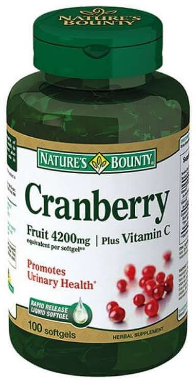 Нэйчес баунти капсулы концентрат ягод клюквы 100 шт