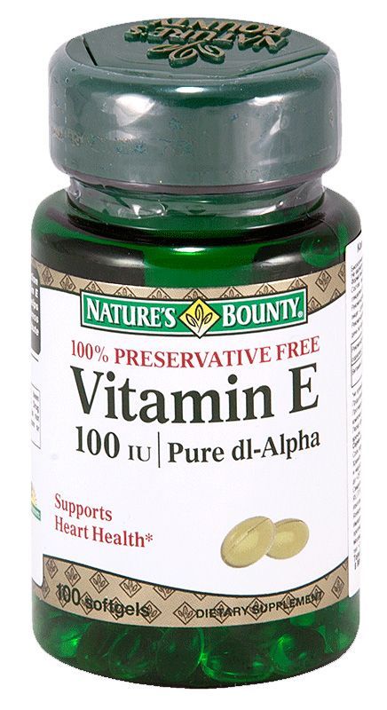 Нэйчес баунти капсулы витамин е 100 ме 100 шт