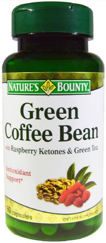 Нэйчес баунти капсулы зеленые кофейные зерна 400мг 60 шт