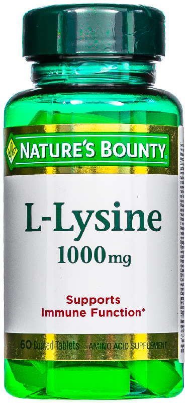 Нэйчес баунти таблетки 1000мг l-лизин 60 шт