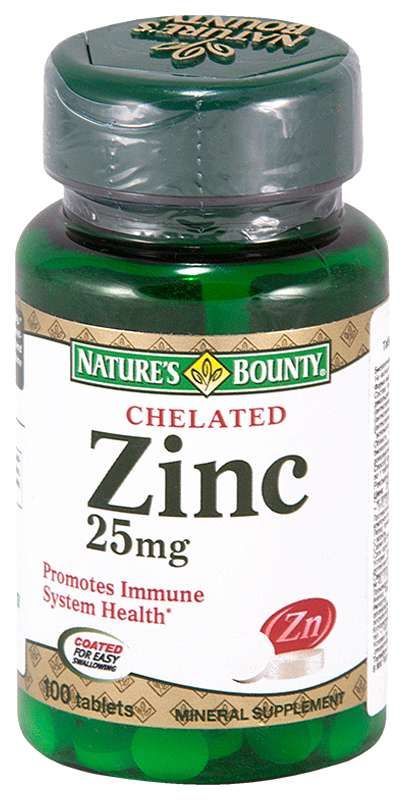 Нэйчес баунти таблетки 25мг цинка хелат 100 шт