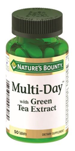 Нэйчес баунти таблетки витаминный комплекс мультидей с экстрактом зеленого чая 50 шт