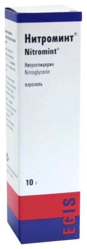 Нитроминт 0,4мг/доза 10г спрей подъязычный дозированный