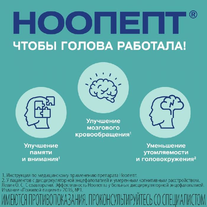 Ноопепт 10мг 50 шт таблетки