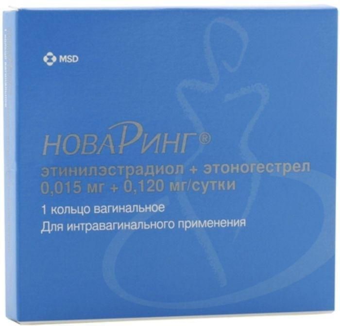 Новаринг 0,015 мг+0,120 мг/сутки 1 шт кольцо вагинальное+аппликатор