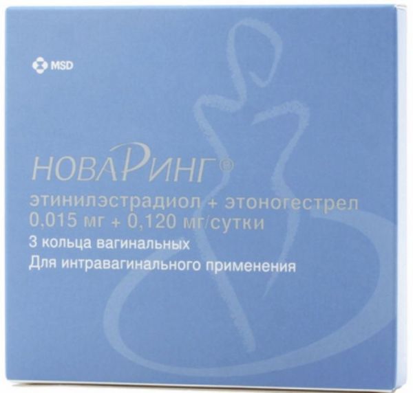 Новаринг 0,015 мг+0,120 мг/сутки 3 шт кольцо вагинальное+аппликатор