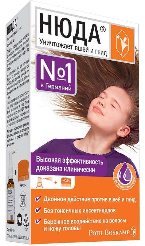 Нюда спрей в комплекте с расческой 50мл